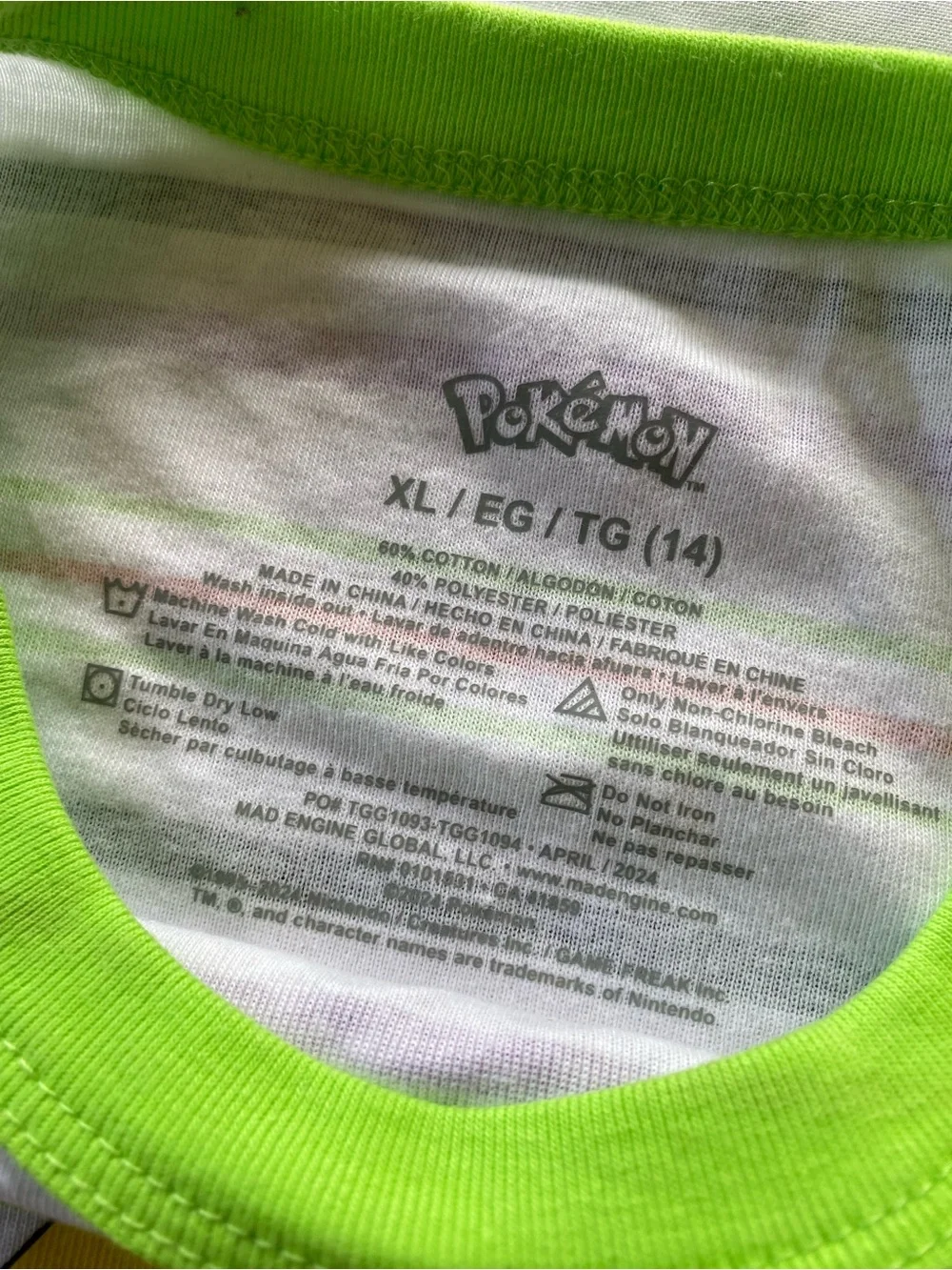 New Pokemon Halloween Tshirt Size Kids X-Large 14